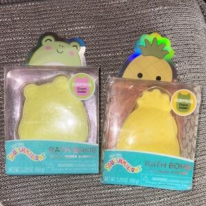 Squishmallows Green and Yellow Bath Bomb Duo